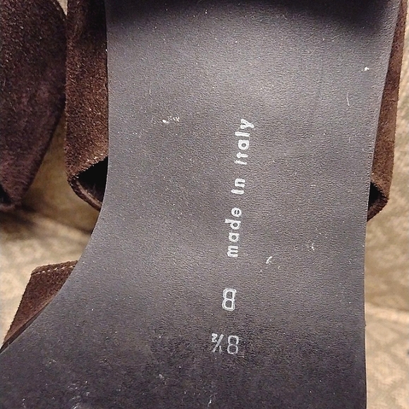 Calvin Klein Double Band Suede Logo Sandals - Picture 7 of 14